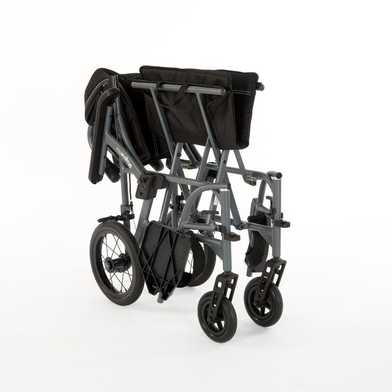 Magnelite Folding Wheelchair - Transit wheelchair Grey - Mobility Confidence