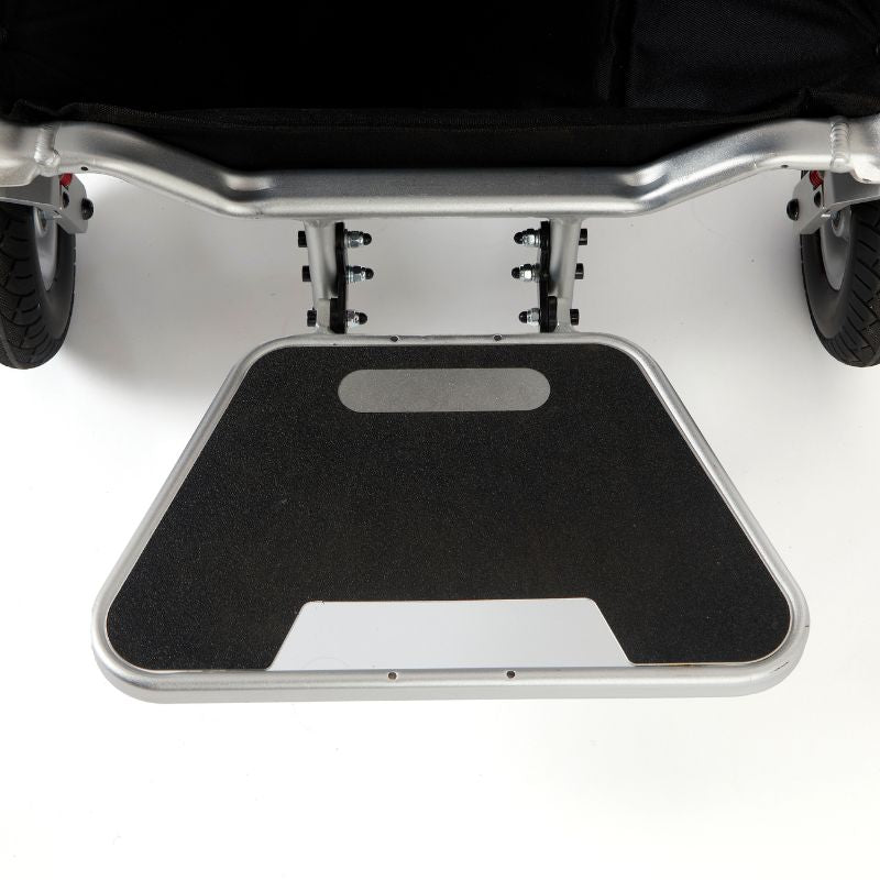 Aerolite Trekker Electric Wheelchair - Folding 4mph 18 miles range Silver - Mobility Confidence