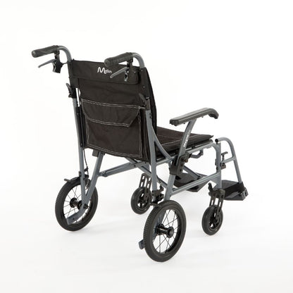 Magnelite Folding Wheelchair - Transit wheelchair Grey - Mobility Confidence