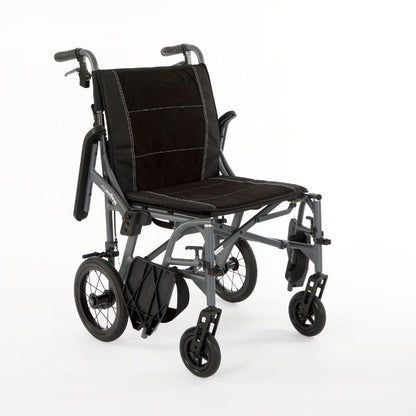 Magnelite Folding Wheelchair - Transit wheelchair Grey - Mobility Confidence