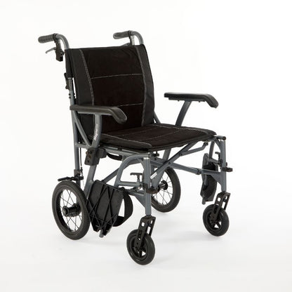 Magnelite Folding Wheelchair - Transit wheelchair Grey - Mobility Confidence