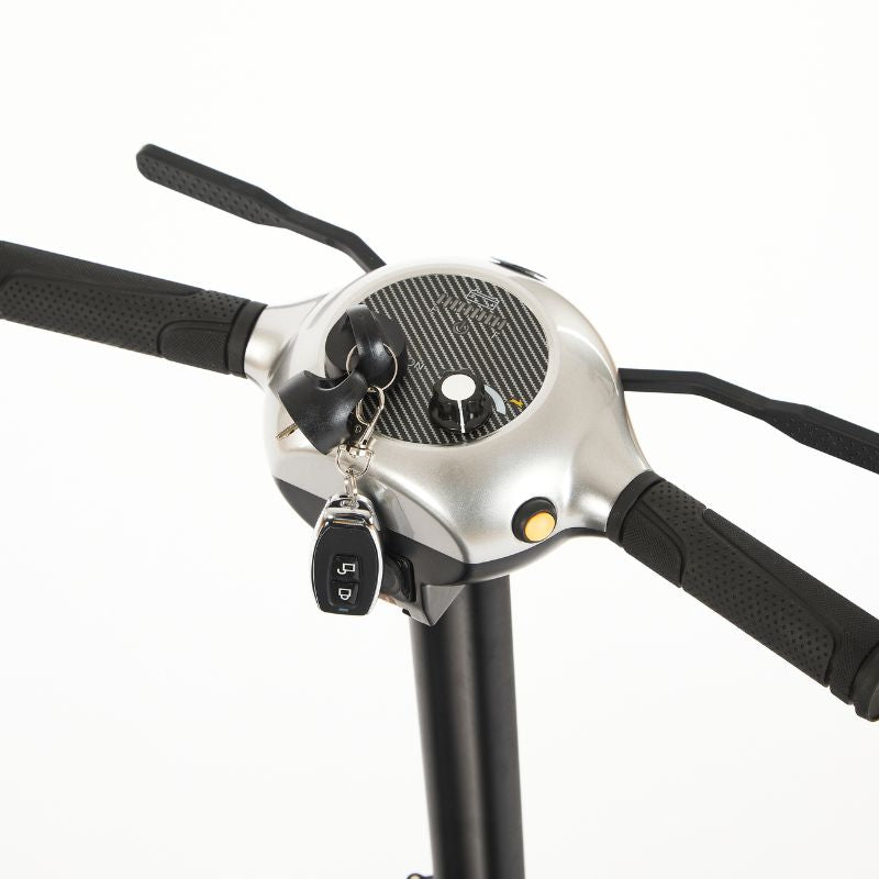 eDrive Mobility Scooter - Automatic folding 4mph 10 miles range Silver - Mobility Confidence
