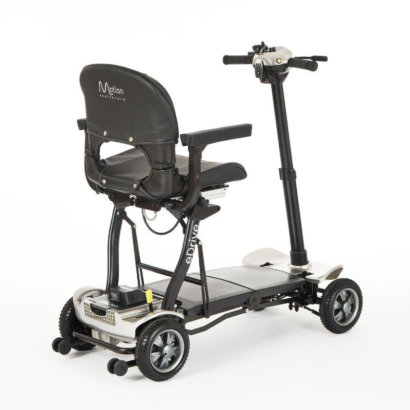 eDrive Mobility Scooter - Automatic folding 4mph 10 miles range Silver - Mobility Confidence